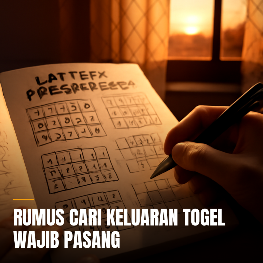 Notebook berisi catatan rumus cari keluaran